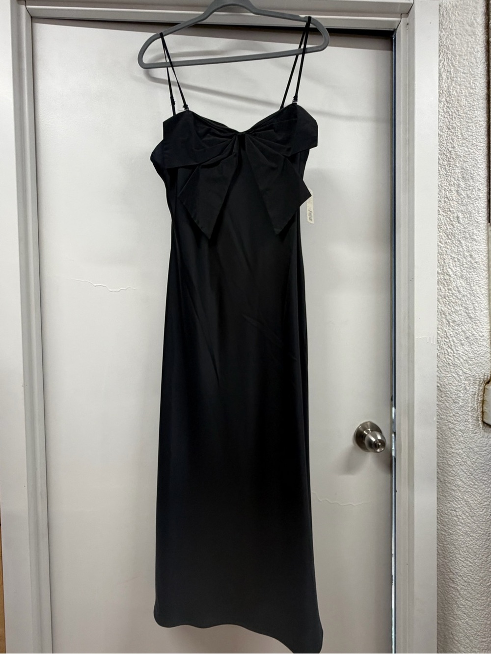 a new day Black Bow-Detail Maxi Slip Dress